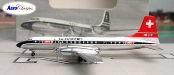 Globe Air Britannia  HB-ITC 1:400 Scale Aeroclassics ACGLB0209A