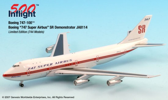 INFLIGHT 500 Super Airbus B747-100 (JAL Demonstrator) 1:500 Scale IF5741005
