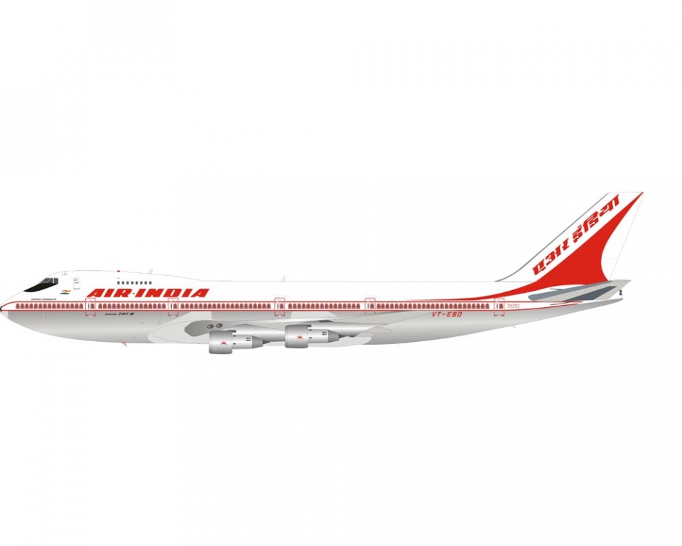 INFLIGHT AIR INDIA B747-200 w/stand VT-EBO 1:200 Scale IF7420820P