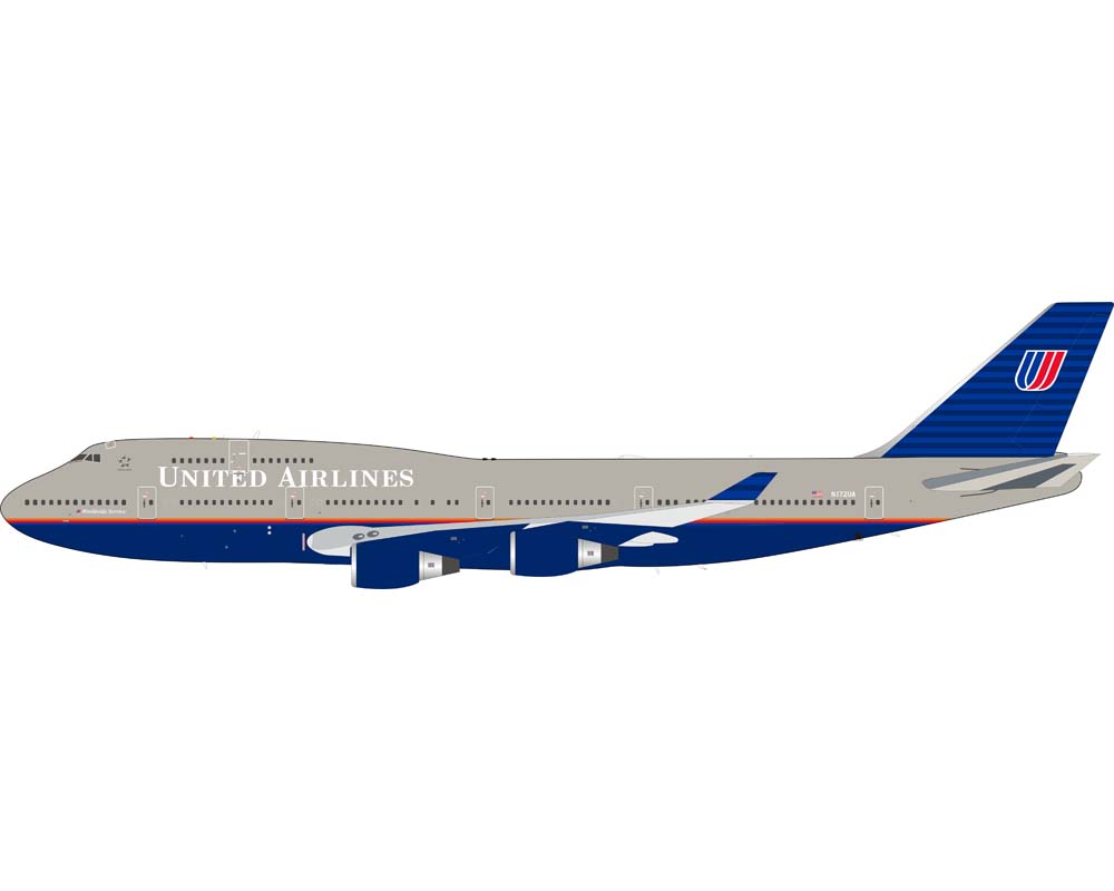 www.JetCollector.com: INFLIGHT UNITED AIRLINES B747-400 w/stand N172UA ...