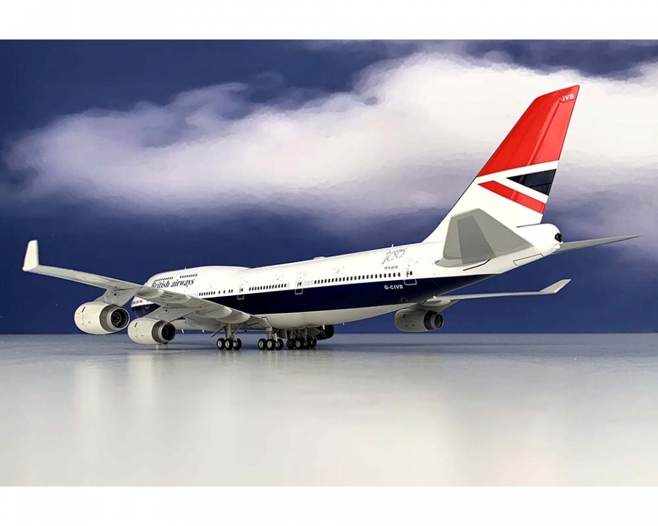 Inflight British Airways Boeing 747-400 G-CIVB Negus livery W/Stand 100YRS  1:200 BA100-747-BA-NEGUS