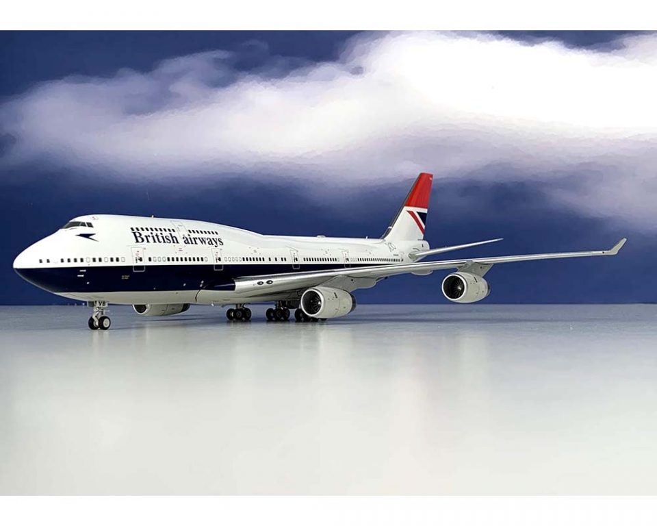 Inflight British Airways Boeing 747-400 G-CIVB Negus livery W/Stand 100YRS  1:200 BA100-747-BA-NEGUS