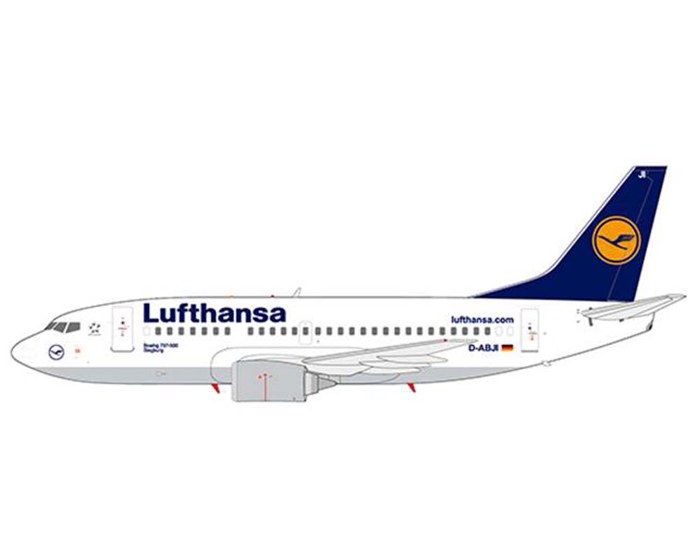 www.JetCollector.com: JC WINGS LUFTHANSA B737-500 w/Stand D-ABJI 1