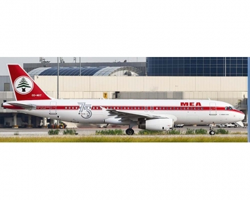 JC WINGS MIDDLE EAST AIRLINES A320 Retro Livery OD-MRT 1:400 Scale JC4MEA464