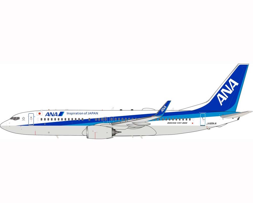 ANA - All Nippon B737-800 w/stand JA89AN 1:200 Scale JFox JF-737-8-017