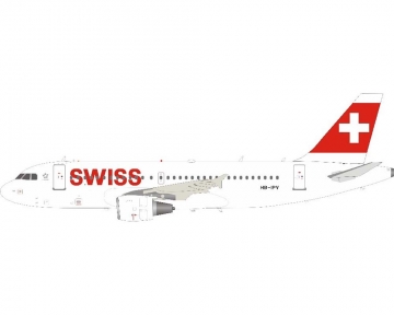 JFOX SWISS A319 w/stand HB-IPV 1:200 Scale JF-A319-012