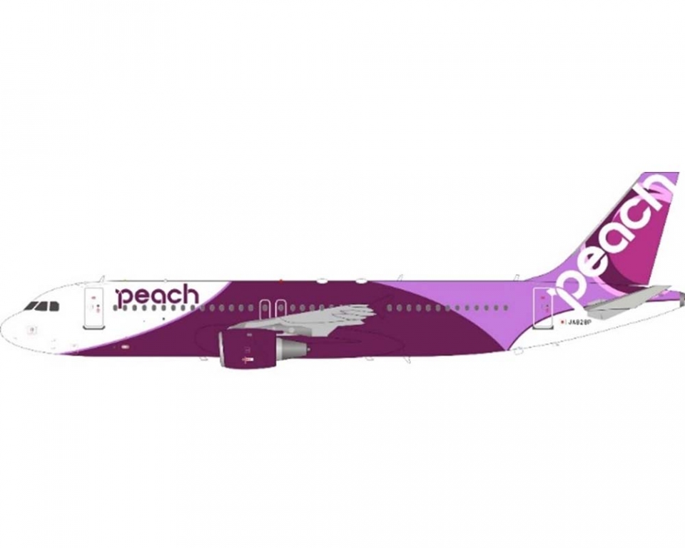 JFOX PEACH AVIATION A320 w/stand JA828P 1:200 Scale JF-A320-037