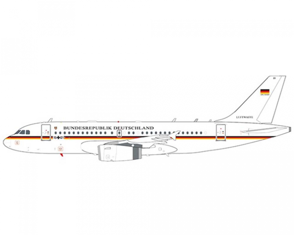 German Air Force Airbus A319CJ 15+01 1:200 Scale JC Wings LH2LFT247