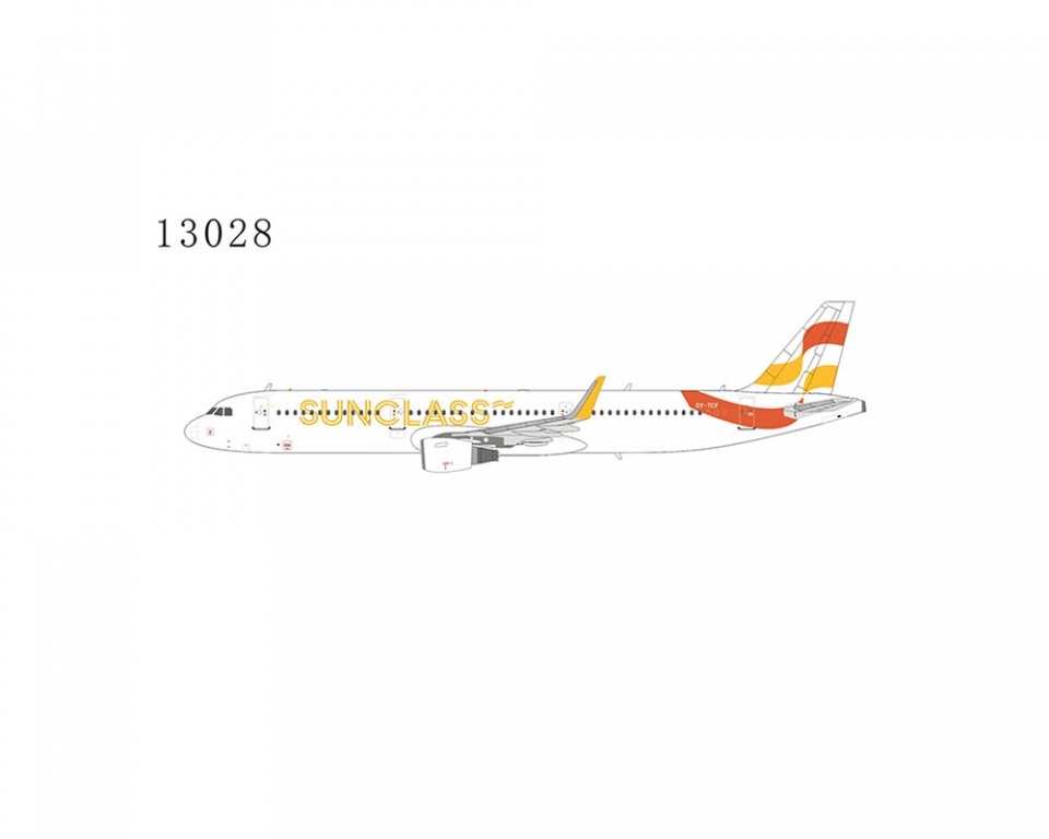 SUNCLASS AIRLINES Airbus A321 OY-TCF 1:400 Scale NG NG13028