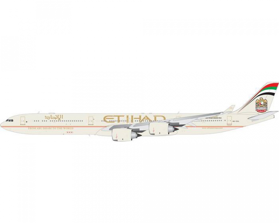 ETIHAD A340-600 (Old Livery, 2017 F1) A6-EHL 1:200 Scale