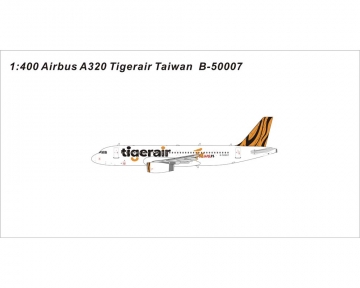 Tigerair Taiwan A320 B-50007 1:400 Scale Panda Models PMDATTW007