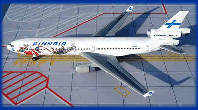 : SkyClub Finnair MD-11 Santa Claus Express