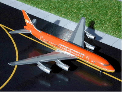 Starjets Sjbnf083 Braniff International Airlines Douglas Dc 8 1 500 Scale Orange - douglas dc 8 roblox